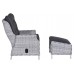 Veracruz relaxstoel+voetenbankcloudy grey H