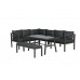 Blakes lounge/dining set 4-pcscarbon black/reflex black