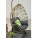 Panama swing chair egg        carbon bl./natu. rotan/ref.bl.