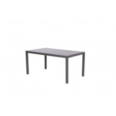 Atlantis tafel 150x90         carbon black/donker grijs glas